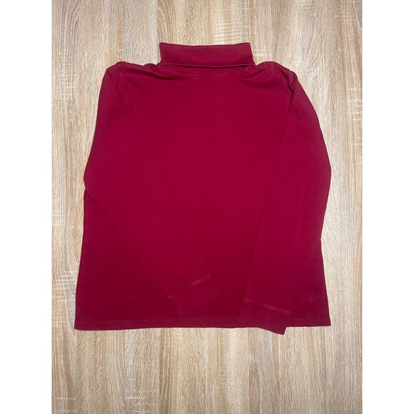 LL Bean Red Turtleneck Womens Sweater Large Regular - Picture 1 of 4